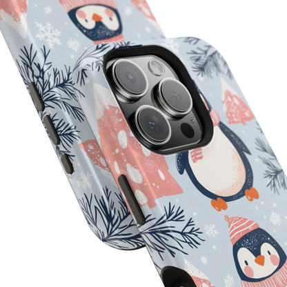 Penguin in Winter Wonderland MagSafe iPhone Case