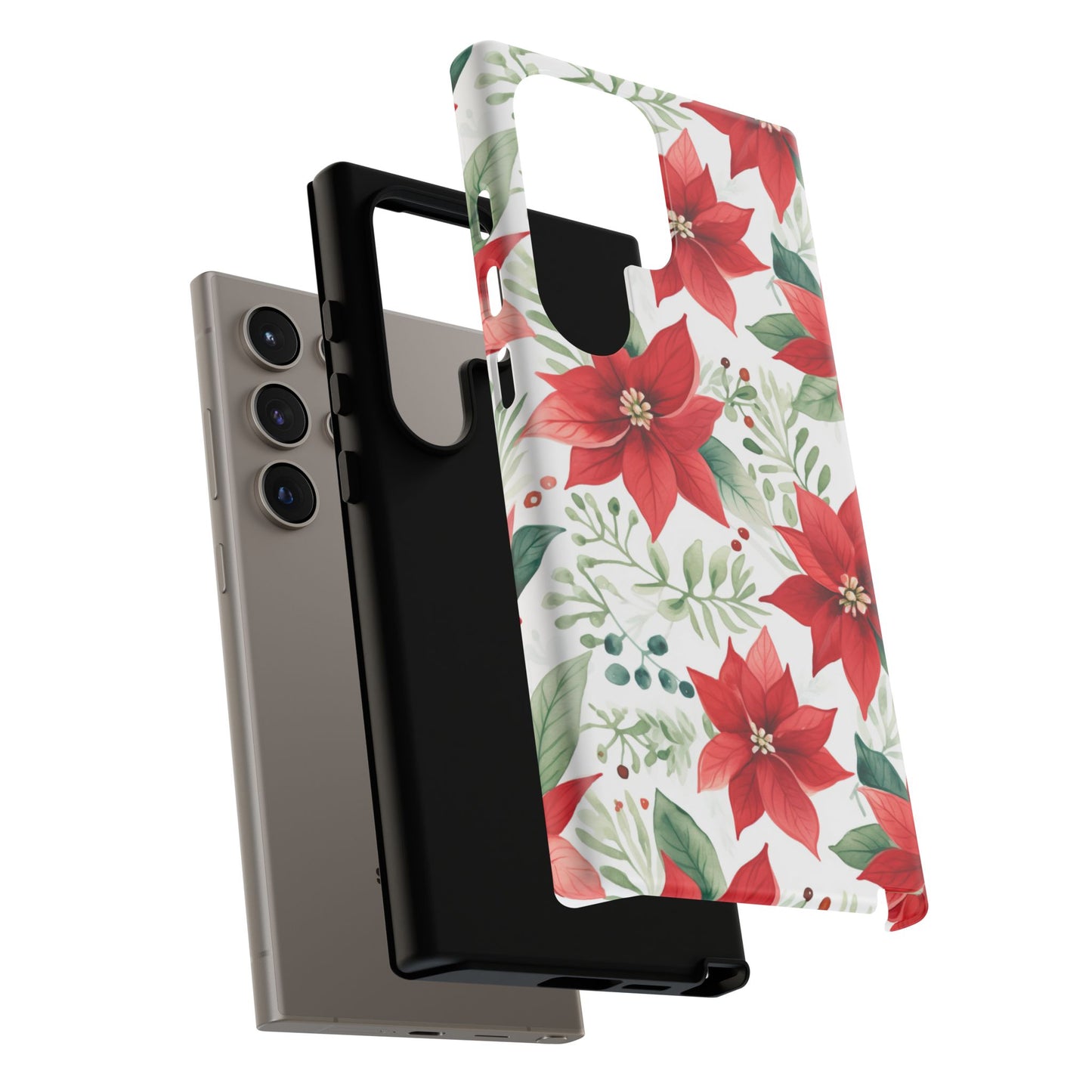 Festive Poinsettia Holiday Pattern – Samsung Galaxy Series Case