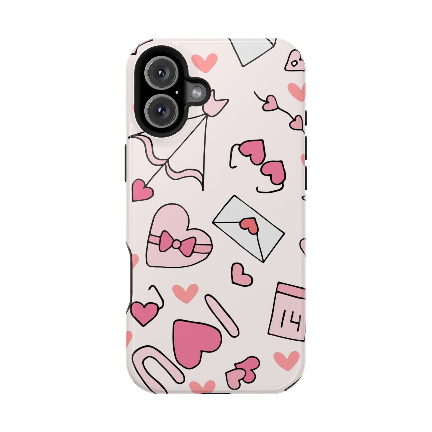 Valentine's Day Scribbles MagSafe iPhone Case