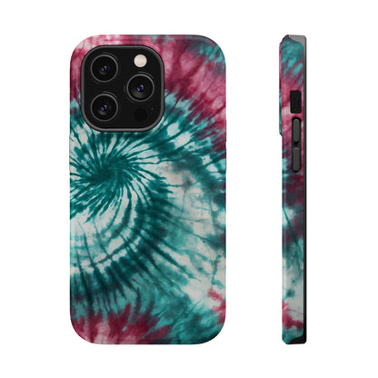 Teal and Pink Tie-Dye MagSafe Case – Stylish and Functional