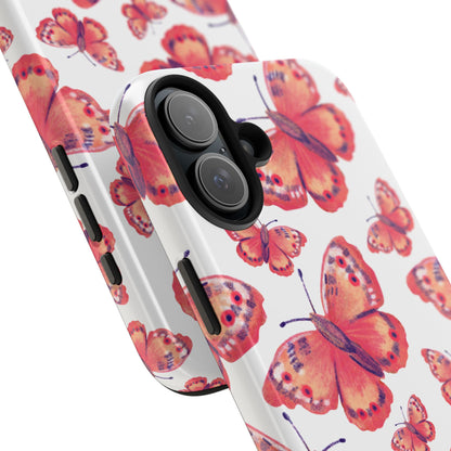 Coral Butterfly iPhone Case – Slim, Protective Design with Bold Watercolor Print