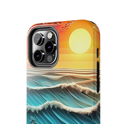 Tropical Sunset Paper Art Ocean – iPhone Series Case