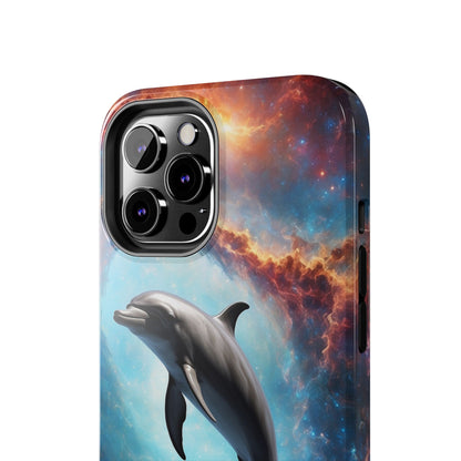 Cosmic Dolphin Space Vibes - iPhone Case