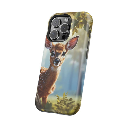 Whimsical Fawn in a Sunlit Forest MagSafe iPhone Case