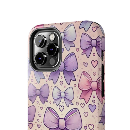 Pastel Bow iPhone Case - Cute Girly Pattern Protective Cover