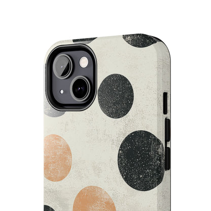 Vintage Polka Dot iPhone Case - Retro Abstract Protective Cover