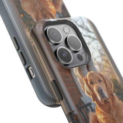 Golden Retriever on Porch - iPhone MagSafe Series Case