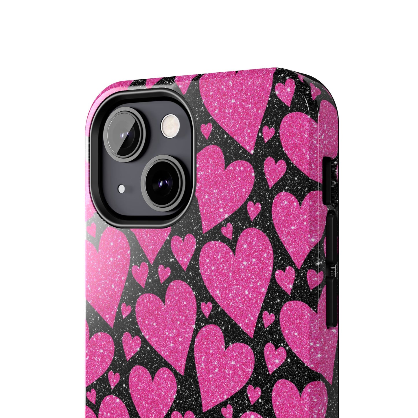 Glitter Hearts iPhone Case