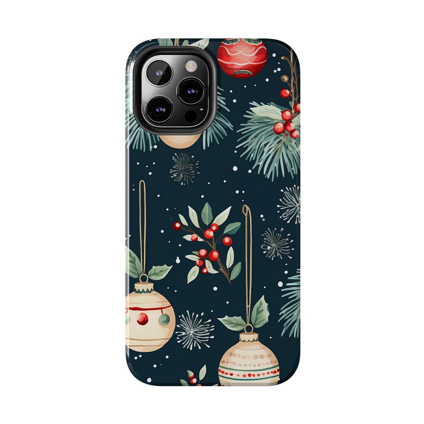 Elegant Christmas Ornaments and Pine - iPhone Series Case