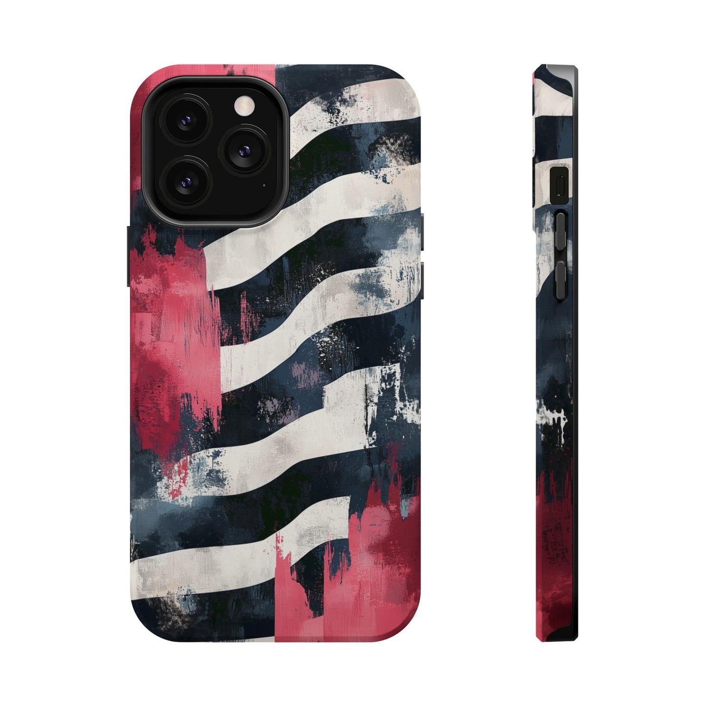 MagSafe iPhone Case: Blood Zebra – Bold Red & Black Pattern