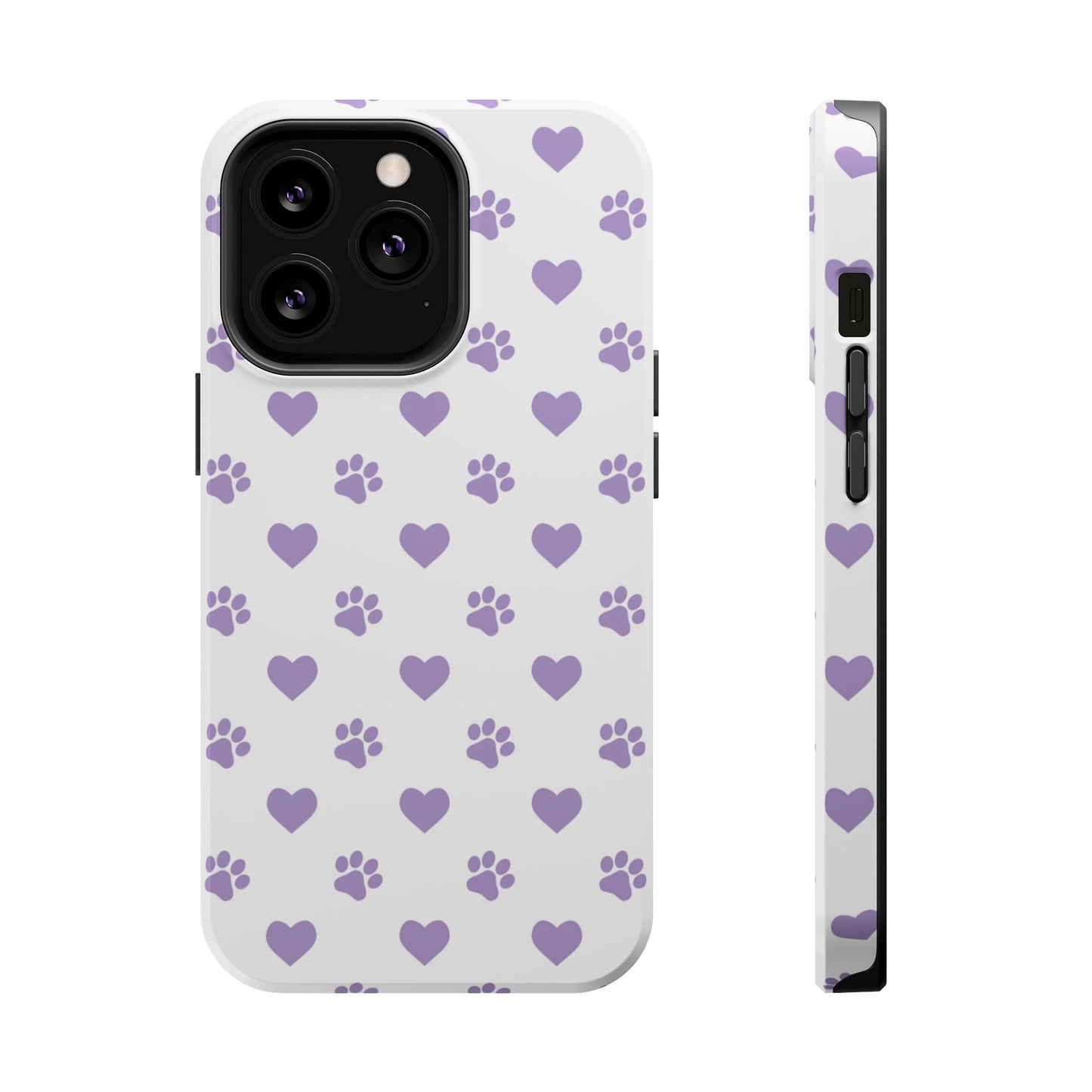 Paw Prints & Hearts – MagSafe iPhone Case with Adorable Pet-Lover Design