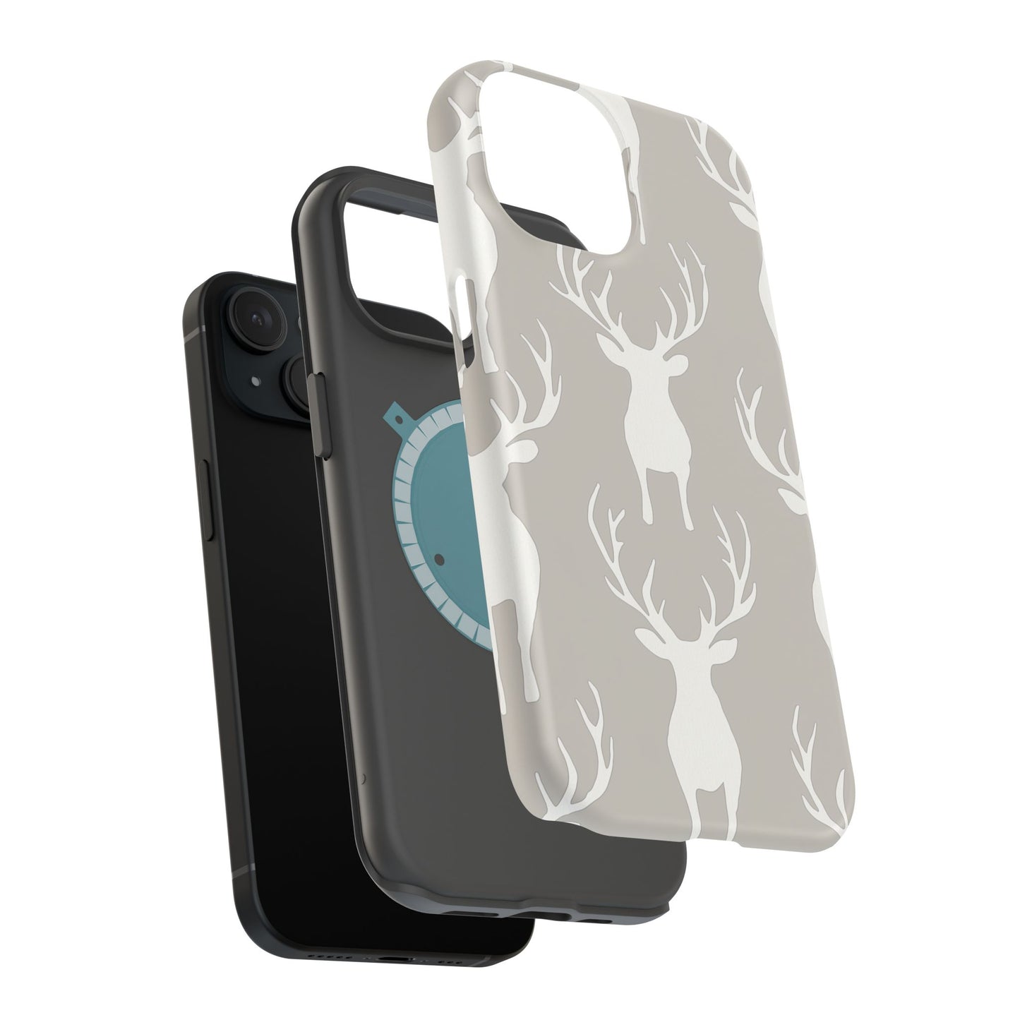 Minimalist Deer Silhouette MagSafe Pattern – iPhone Series Case