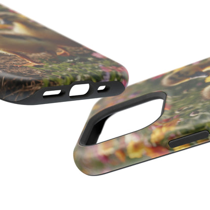 Charming Ducklings in Floral Garden - MagSafe iPhone Case