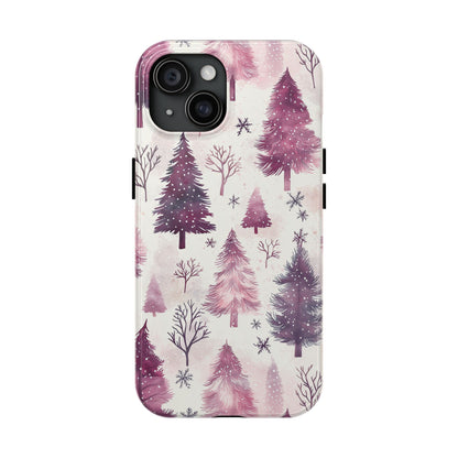 Winter Wonderland Purple Christmas Trees – iPhone Series Case