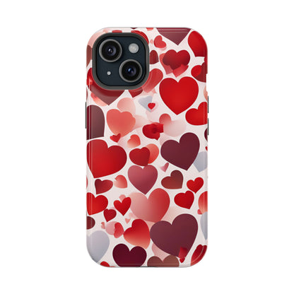 MagSafe Case: Romantic Red Heart Gradient Case