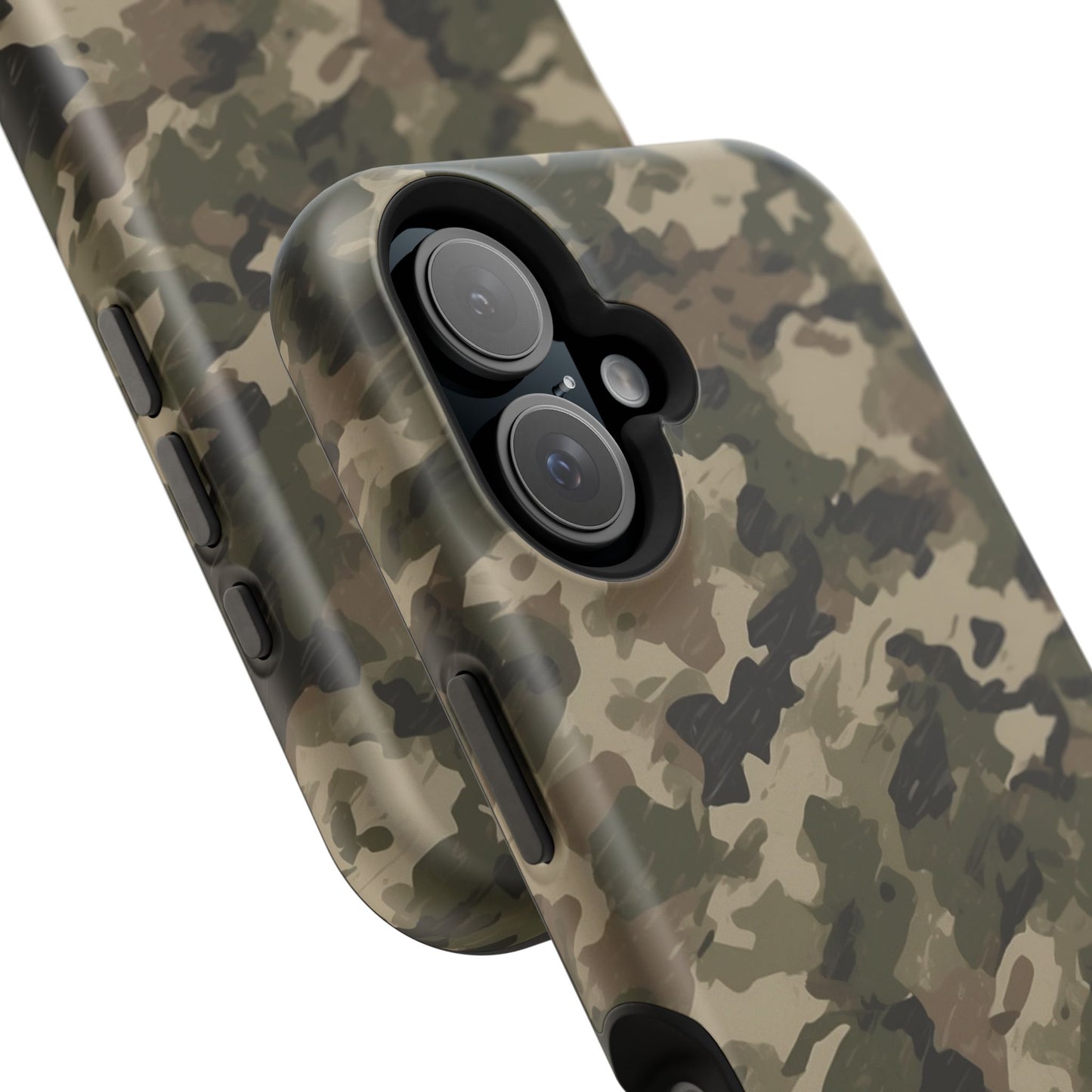 Classic Light Brown Camouflage – MagSafe iPhone Case with Rugged Elegance