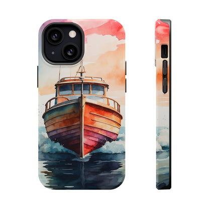 Sunset Sail Watercolor Boat –  MagSafe iPhone Series Case