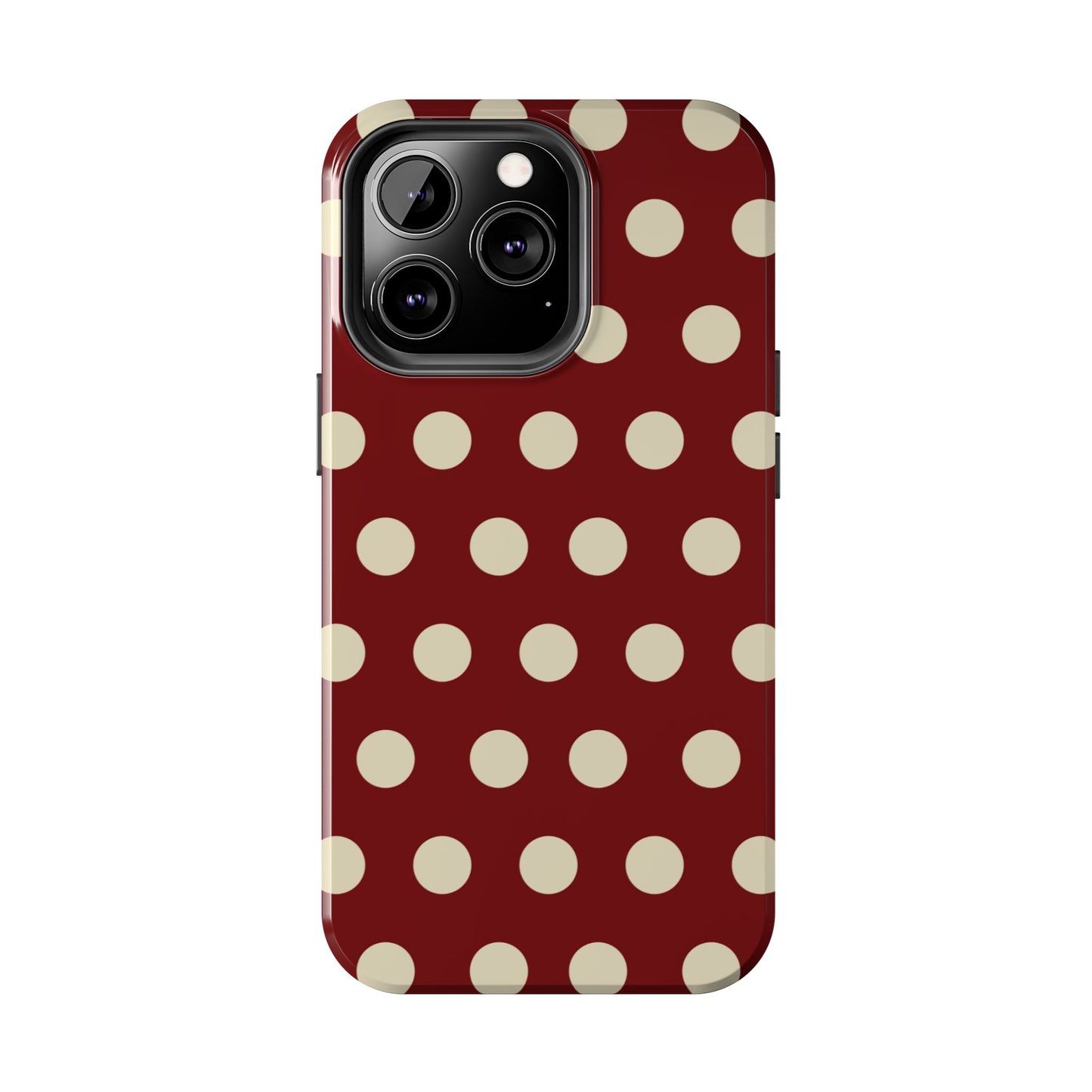 Classic Red & Cream Polka Dots - iPhone Case