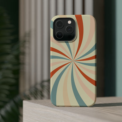 Retro Swirl MagSafe iPhone Case – Durable, Vintage-Inspired Design with Dual-Layer Protection