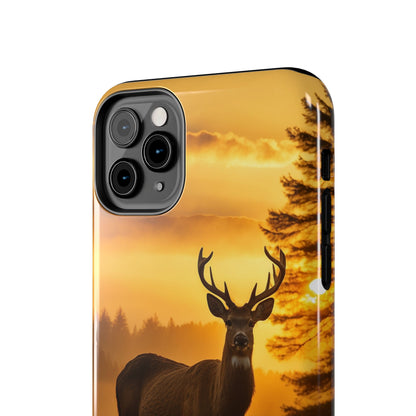 Sunset Majesty: Regal Stag – iPhone Case