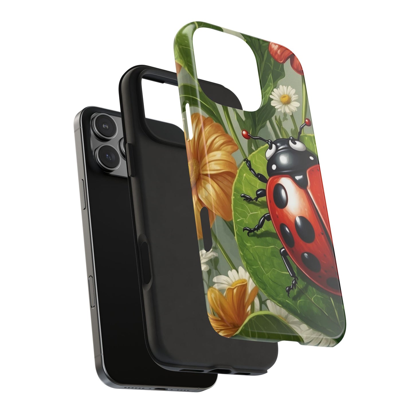 Ladybug Garden iPhone Case – Blooming Floral Art