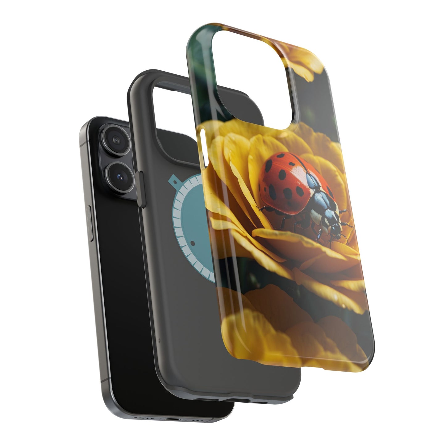 MagSafe iPhone Case: Ladybug on Yellow Petals