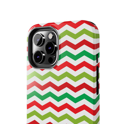 Vibrant Fiesta Chevron – Yellow Green, Green & Red Geometric Case