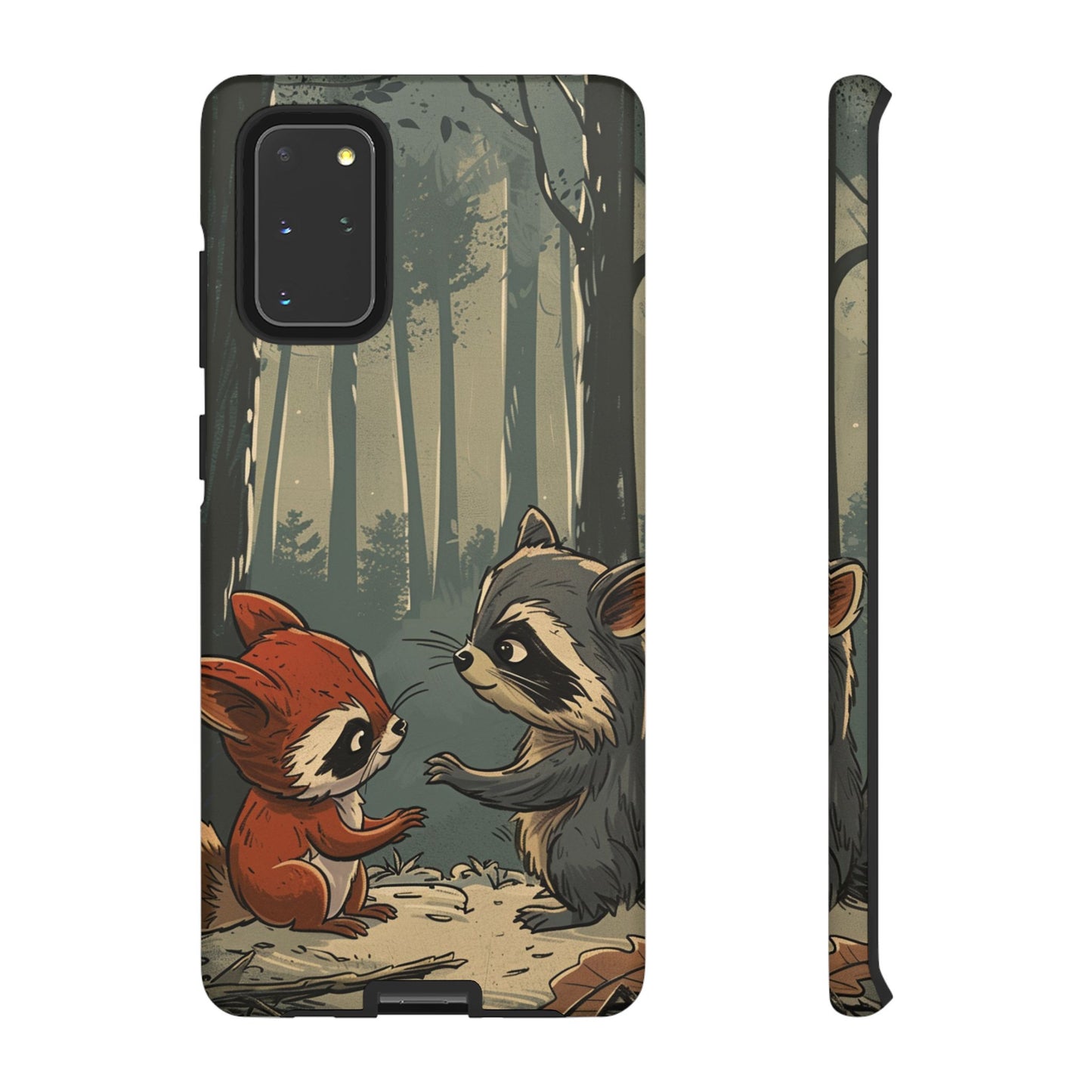 Whimsical Woodland Raccoons Phone Case