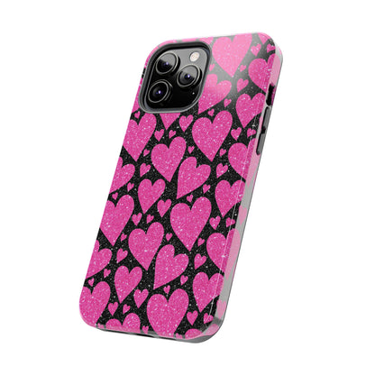 Glitter Hearts iPhone Case