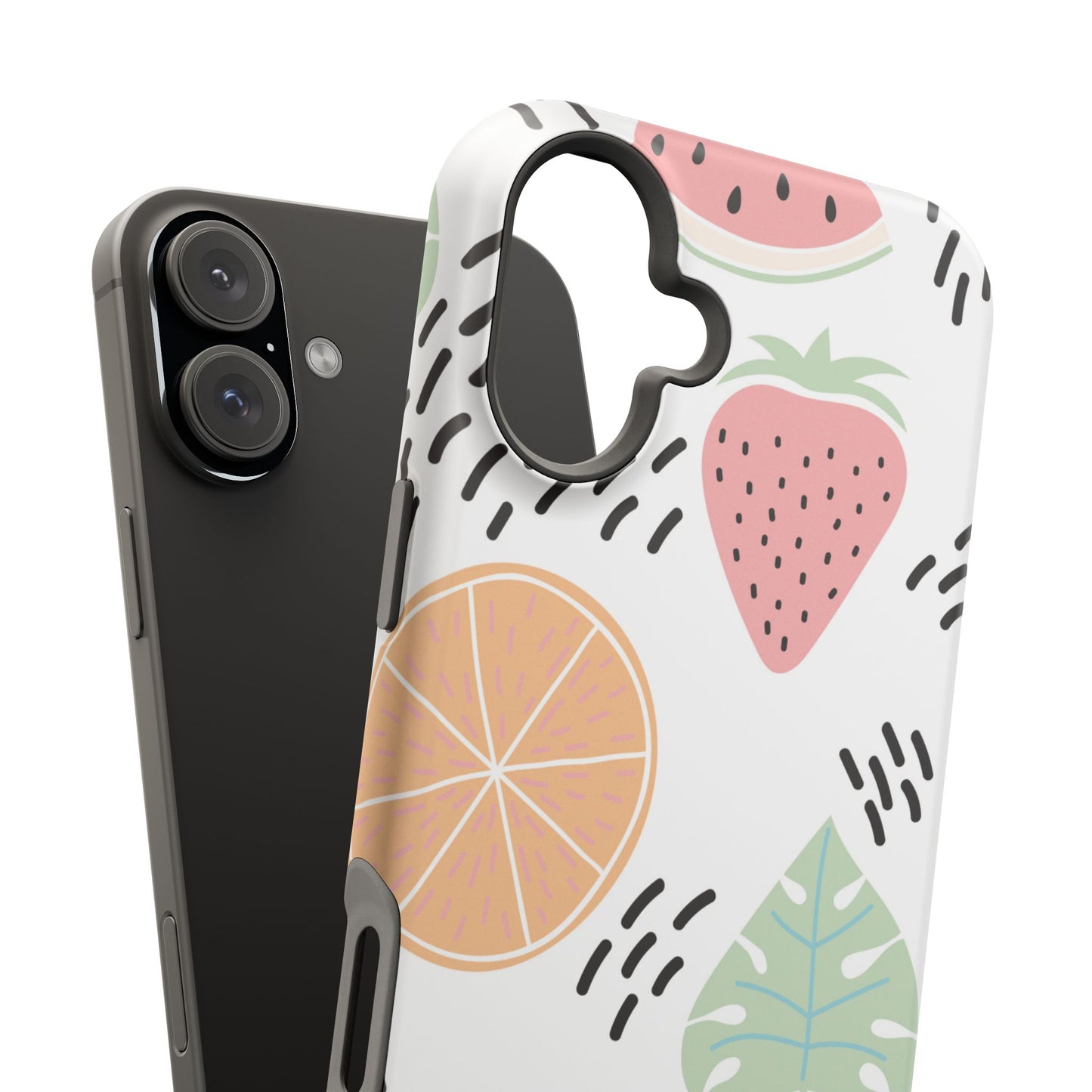 Tropical Fruit Fiesta Tough MagSafe iPhone Case – Fun Watermelon, Pineapple, and Citrus Design