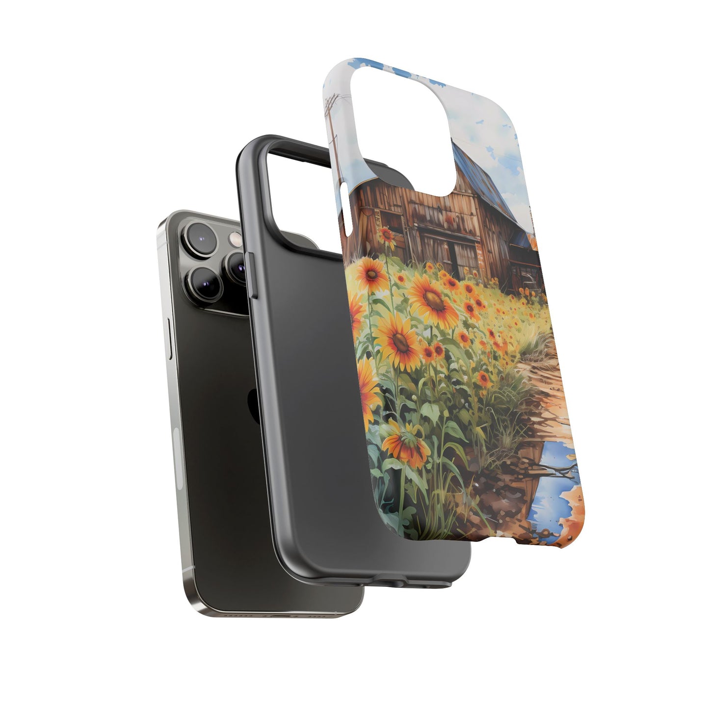 Sunflower iPhone Case  Rustic Farm Style