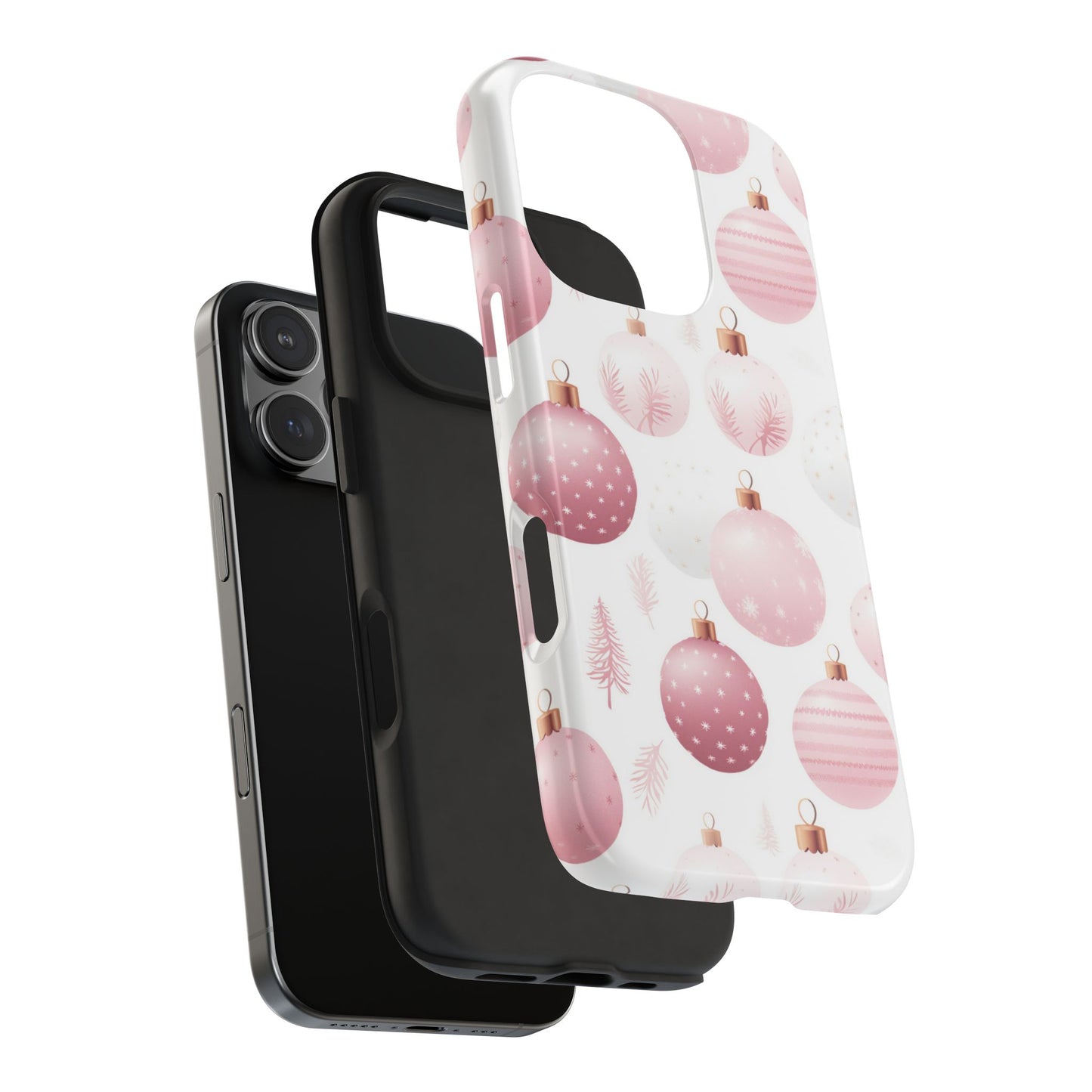 iPhone Case: Merry in Pink – Christmas Balls