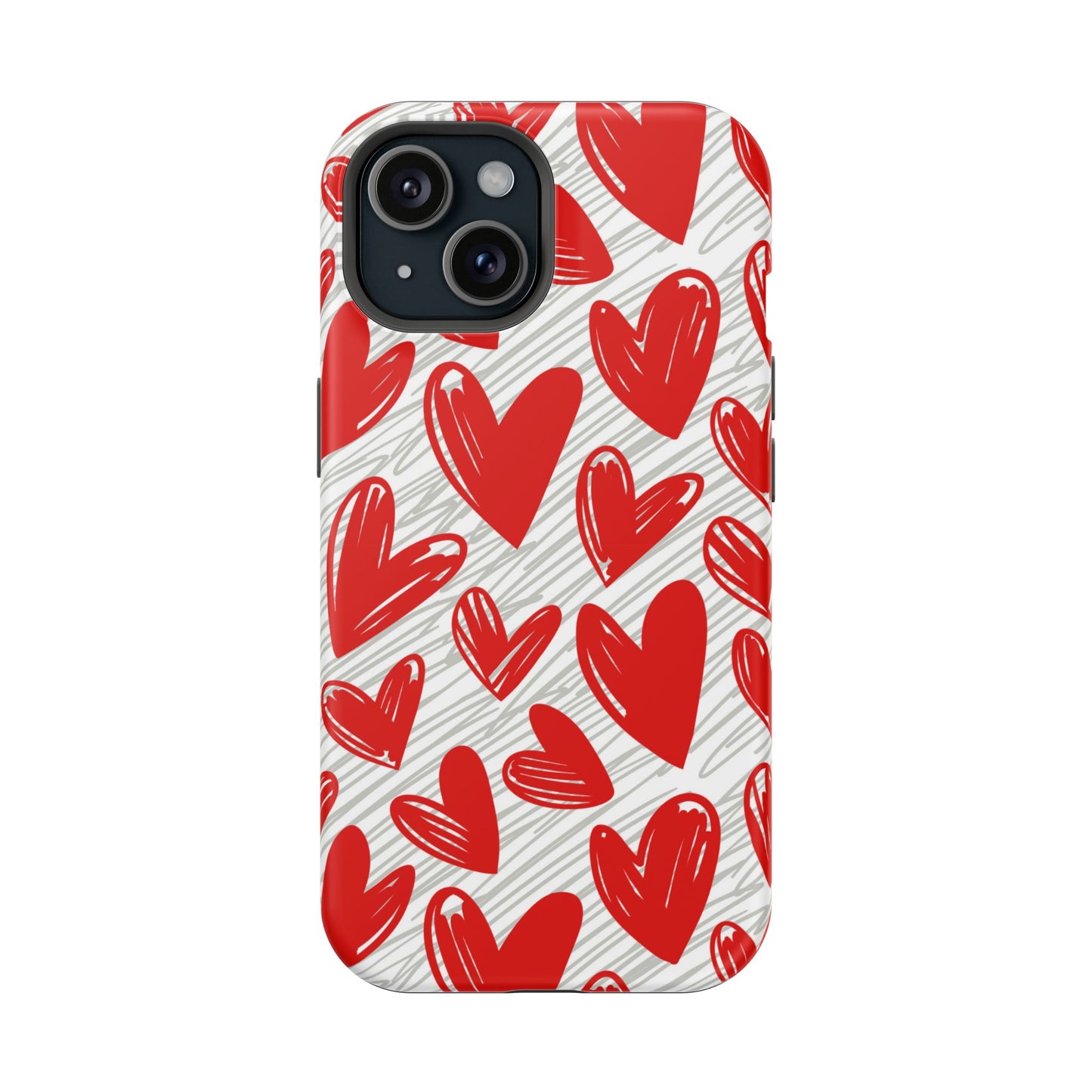 MagSafe Case: Whimsical Heart Doodle