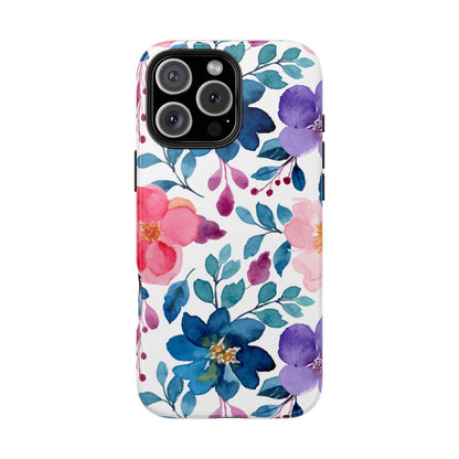 Mystic Bloom – iPhone Case with Elegant Watercolor Floral Design