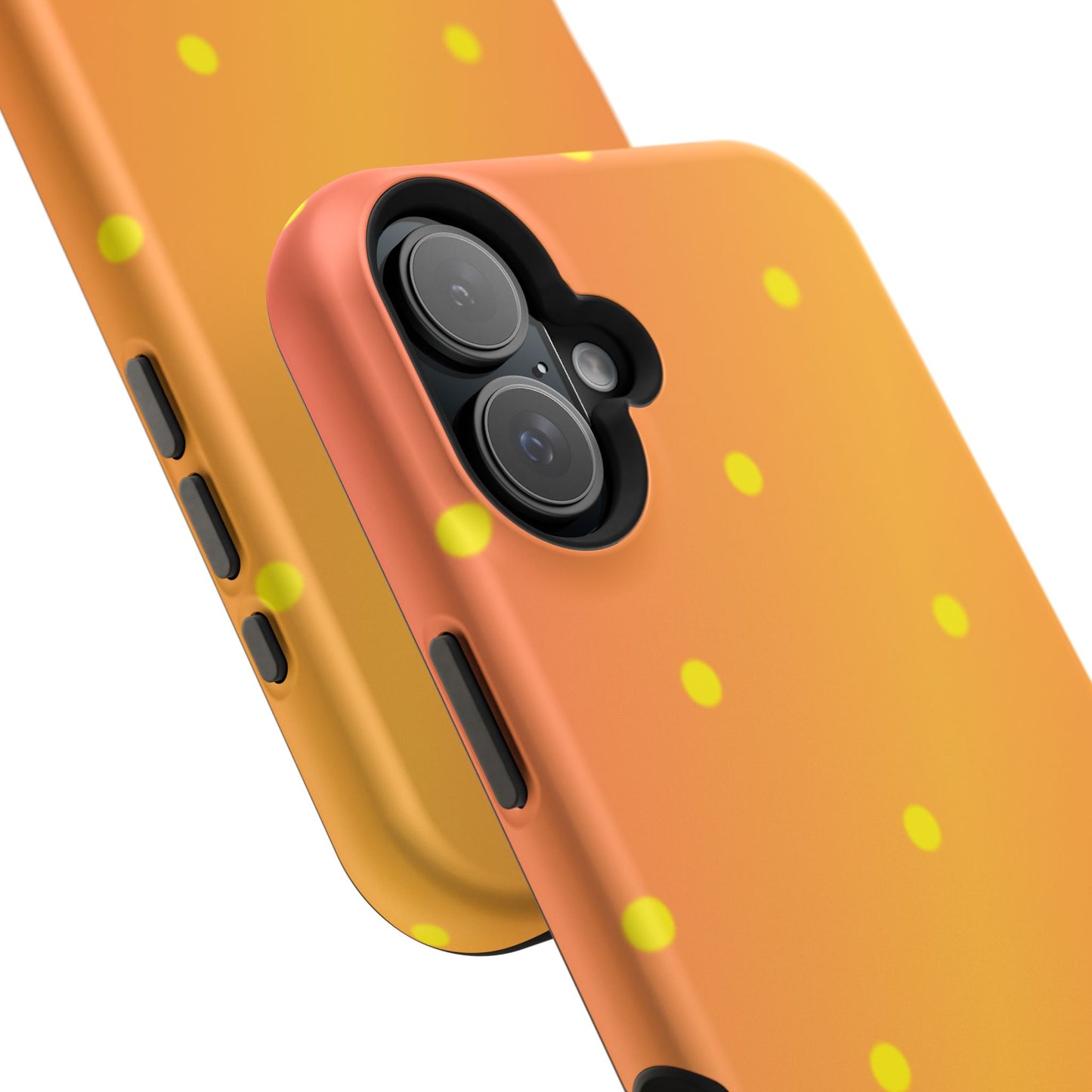 Sunset Gradient Polka Dots MagSafe iPhone Case – Shockproof, Matte Finish, Dual-Layer Protection