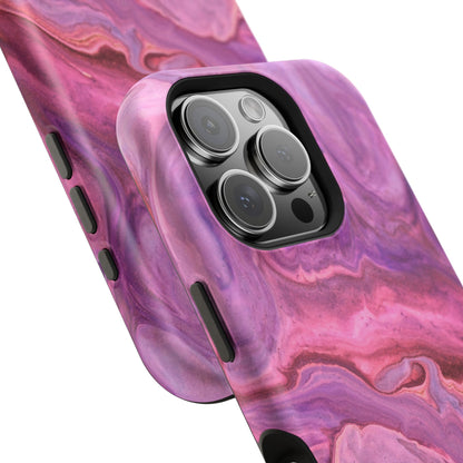 Lavender Dreamscape – MagSafe Case with Abstract Purple & Pink Marble Art