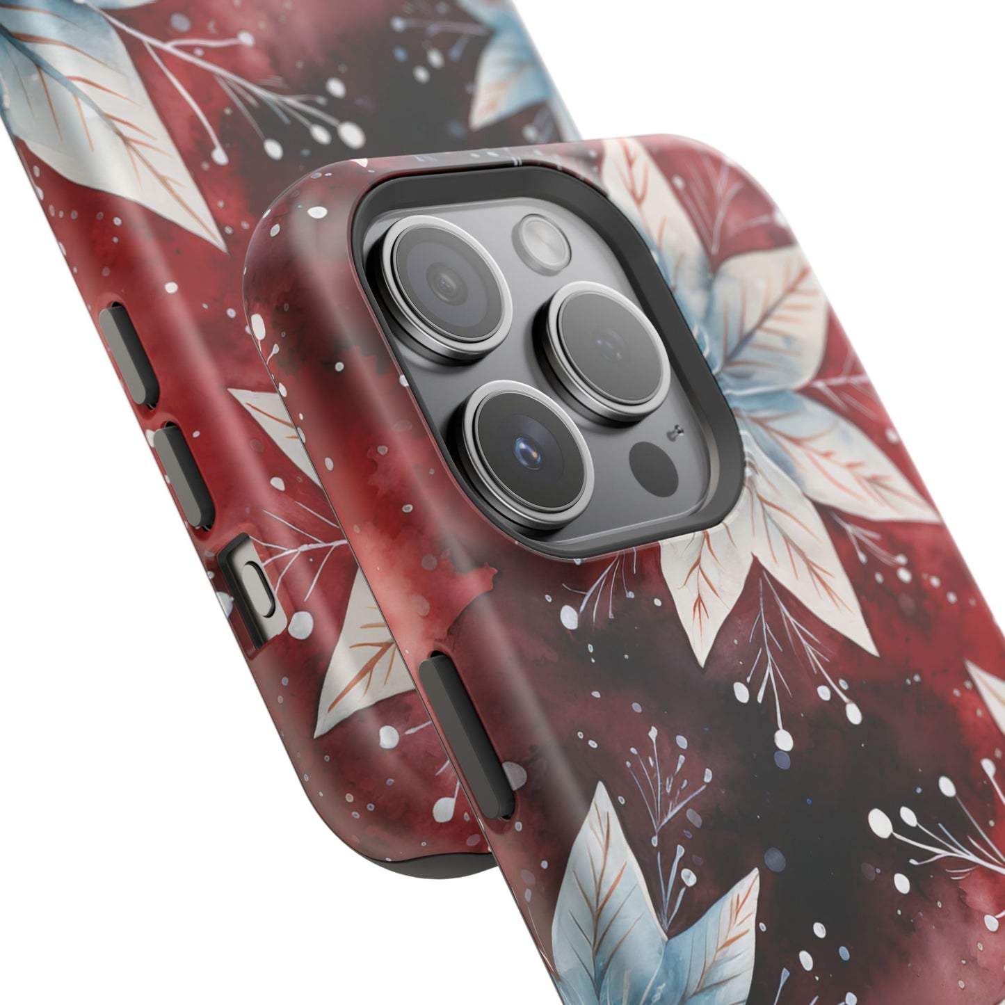 Winter Bloom Poinsettia – MagSafe iPhone Case