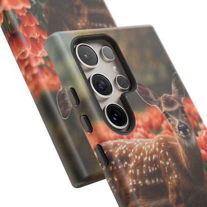 Fawn Among Tulips Samsung Galaxy Case