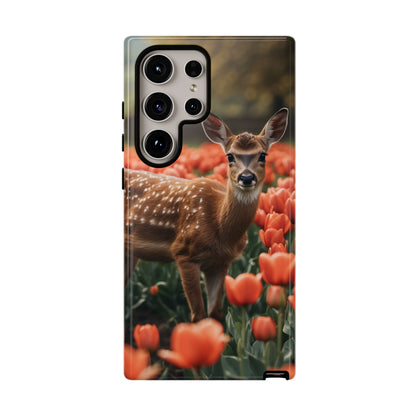 Fawn Among Tulips Samsung Galaxy Case