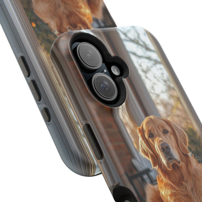 Golden Retriever on Porch - iPhone MagSafe Series Case