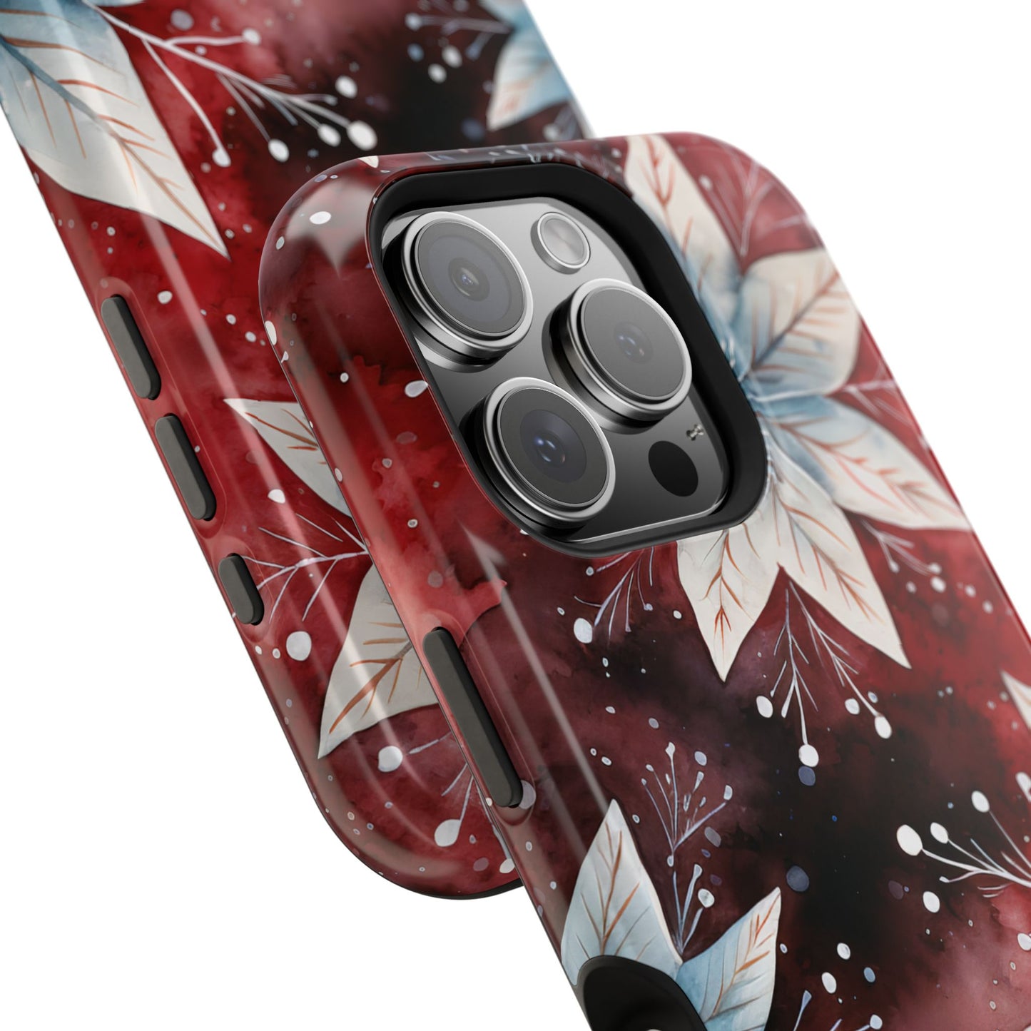 Winter Bloom Poinsettia – MagSafe iPhone Case