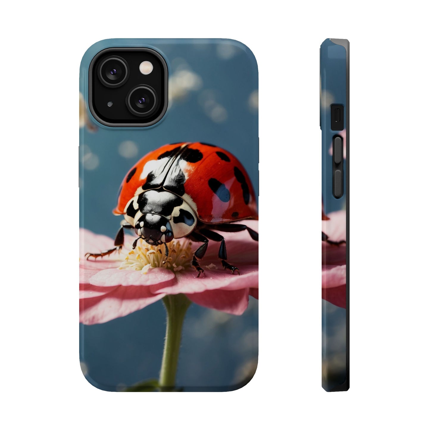 MagSafe iPhone Case: Floral Ladybug Delight