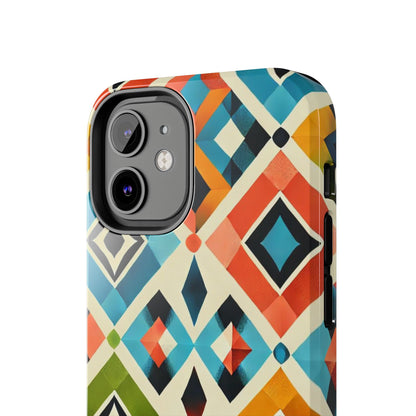 Harlequin Geometric iPhone Case - Vibrant Abstract Protective Cover