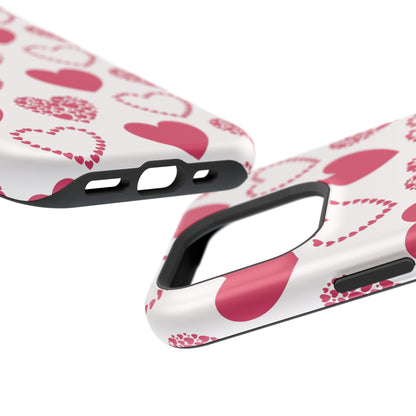 Clustered Pink Hearts MagSafe iPhone Case