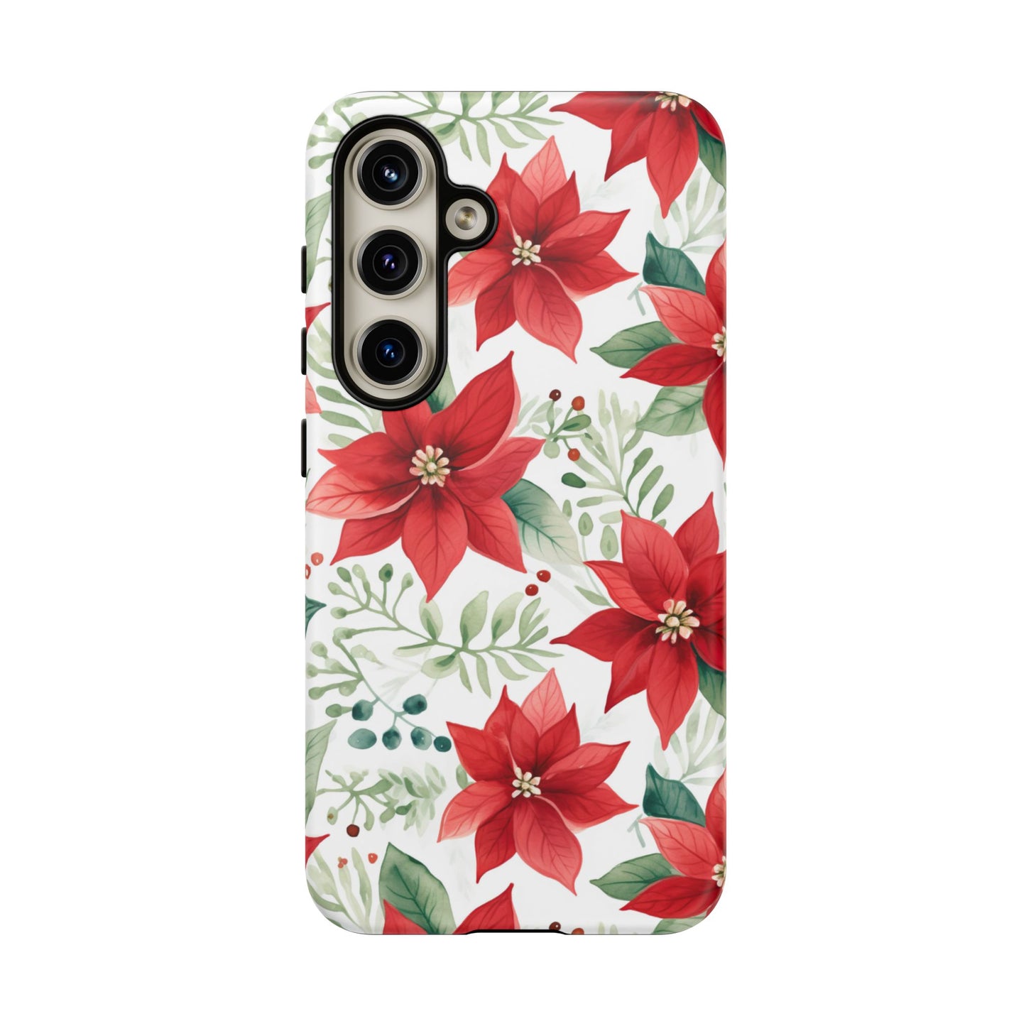 Festive Poinsettia Holiday Pattern – Samsung Galaxy Series Case