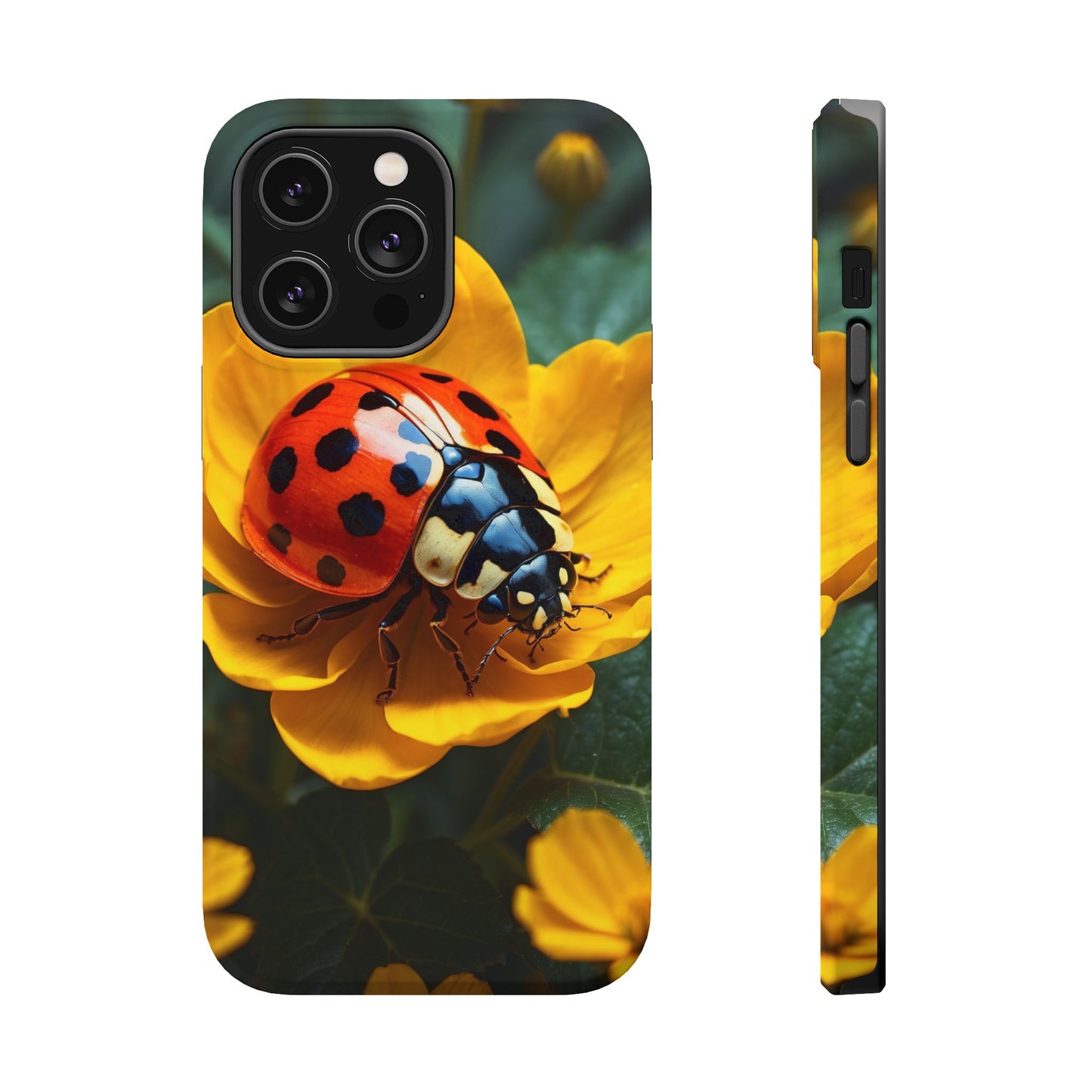 Yellow Blossoms with Bug Accent - MagSafe iPhone Case