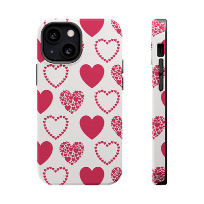 Clustered Pink Hearts MagSafe iPhone Case