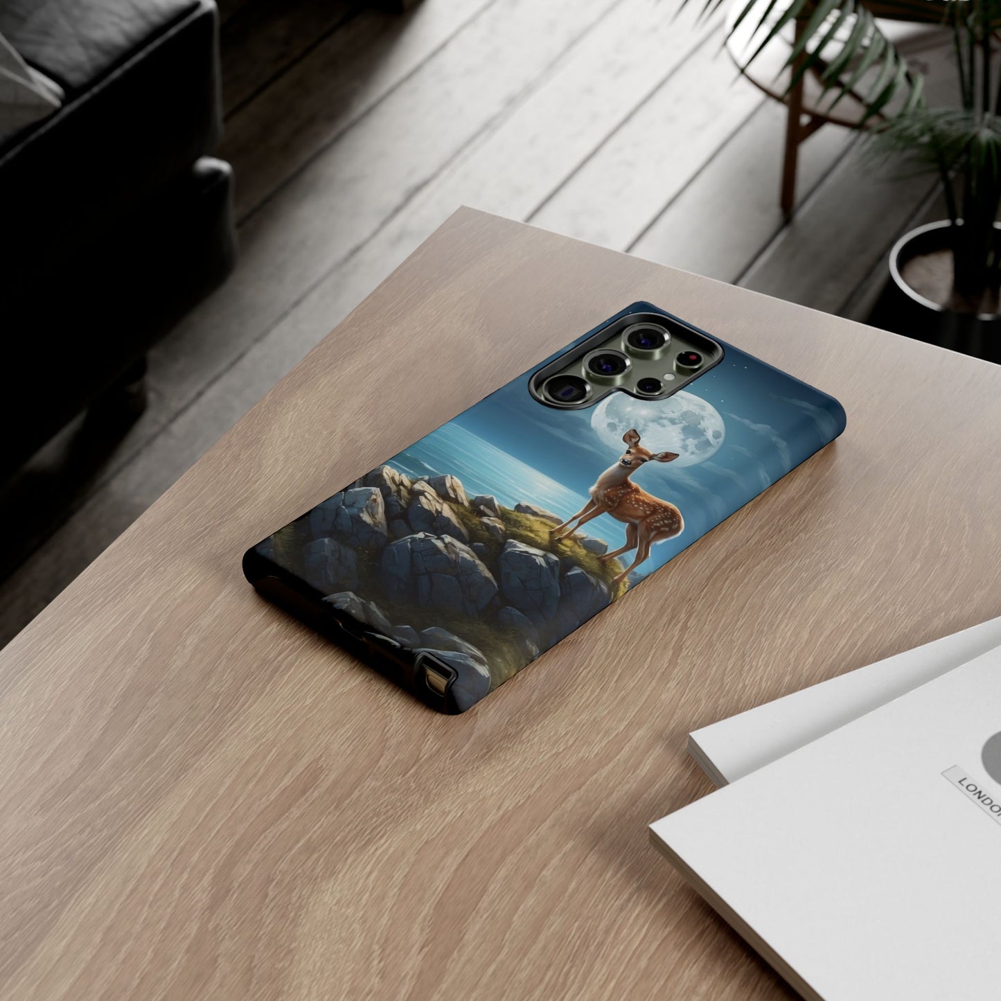 Enchanted Fawn Under the Moonlit Sky Samsung Galaxy Case