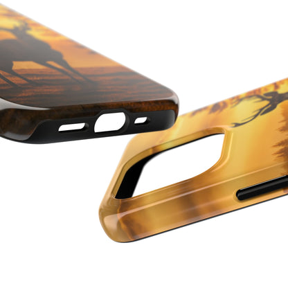 Sunset Majesty: Regal Stag – iPhone Case