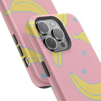 Pink Banana Pop MagSafe iPhone Case – Cute Pastel Design with Fun Retro Vibe